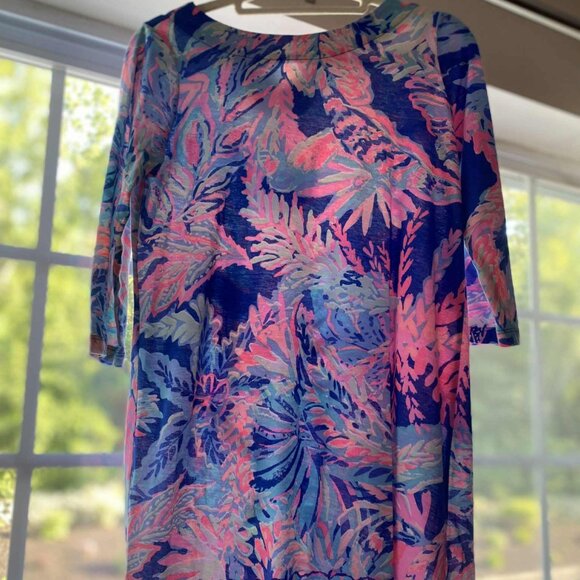 Lilly Pulitzer  Long Sleeve Shift Dress – Comfy & Colorful - Picture 1 of 2